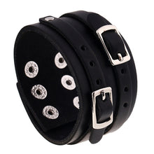 Load image into Gallery viewer, Naiveroo Vintage Wide Cuff Leather Male Bracelet Punk Rock Jewelry Cowhide Leather Bracelet & Bangle Men Jewelry Wristbands