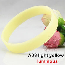 Load image into Gallery viewer, Never Give Up Glow In Dark Silicone Bracelet Men Women Teens Motivational Luminous Sport Rubber Wristband Hologram Cuff Bangle