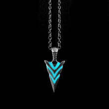 Load image into Gallery viewer, Luminous Glowing Arrow Pendant Necklace Knight Spear Necklace Glow In The Dark Pike Necklace for Women Men Halloween Gift