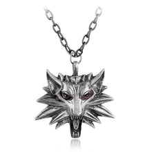 Load image into Gallery viewer, 2018 Game Jewelry 3 Wild Wolf Head Necklace Men Collier Medallion Wizard Wolf Wild Hunt 3 Wizard Figure Game Graduation Gifts