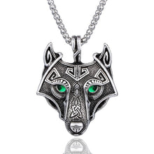 Load image into Gallery viewer, 2018 Game Jewelry 3 Wild Wolf Head Necklace Men Collier Medallion Wizard Wolf Wild Hunt 3 Wizard Figure Game Graduation Gifts