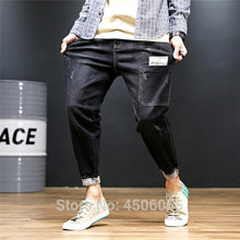 Load image into Gallery viewer, Black Jeans Men Denim Blue Jean Distressed Mens Jogger Pants Hip Hop Harem Stretch Man Teenager Trousers Plus Size 42 44 46 48