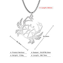 Load image into Gallery viewer, Teamer Wolf Necklace for Men Women Punk Stainless Steel Animal Pendant Necklaces Beer Cat Rabbit Box Chain Amulet Jewelry Gift