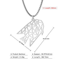 Load image into Gallery viewer, Teamer Wolf Necklace for Men Women Punk Stainless Steel Animal Pendant Necklaces Beer Cat Rabbit Box Chain Amulet Jewelry Gift