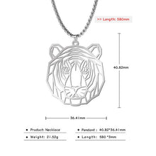 Load image into Gallery viewer, Teamer Wolf Necklace for Men Women Punk Stainless Steel Animal Pendant Necklaces Beer Cat Rabbit Box Chain Amulet Jewelry Gift