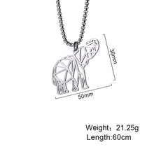Load image into Gallery viewer, Teamer Wolf Necklace for Men Women Punk Stainless Steel Animal Pendant Necklaces Beer Cat Rabbit Box Chain Amulet Jewelry Gift