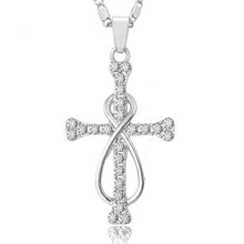Load image into Gallery viewer, Retro Christian Jesus Single Titanium Scripture Cross Necklace Stainless Steel Black Prayer Choker Cross Pendants For Men Colar