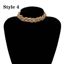 Load image into Gallery viewer, Punk Miami Cuban Choker Necklace Collar Statement Hip Hop Big Chunky Aluminum Gold Color Thick Chain Necklace Women Jewelry