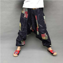 Load image into Gallery viewer, Baggy Harem Pants Women Causal Print Hippie Joggers Cross-Pants Loose Trousers Aladdin Lantern Wide Leg Cotton Linen Pants Plus