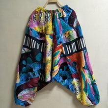 Load image into Gallery viewer, Baggy Harem Pants Women Causal Print Hippie Joggers Cross-Pants Loose Trousers Aladdin Lantern Wide Leg Cotton Linen Pants Plus