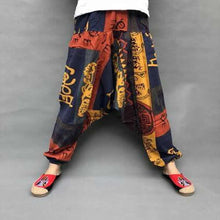 Load image into Gallery viewer, Baggy Harem Pants Women Causal Print Hippie Joggers Cross-Pants Loose Trousers Aladdin Lantern Wide Leg Cotton Linen Pants Plus