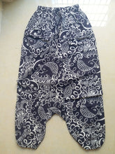 Load image into Gallery viewer, Baggy Harem Pants Women Causal Print Hippie Joggers Cross-Pants Loose Trousers Aladdin Lantern Wide Leg Cotton Linen Pants Plus