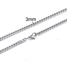Load image into Gallery viewer, CUBAN LINK 3 TO 7 MM STAINLESS STEEL NECKLACE FOR MEN CHOKER JEWELRY