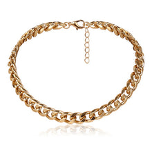 Load image into Gallery viewer, Punk Miami Cuban Choker Necklace Collar Statement Hip Hop Big Chunky Aluminum Gold Color Thick Chain Necklace Women Jewelry