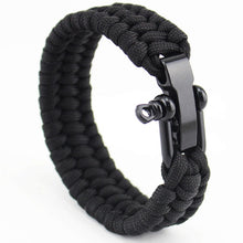 Load image into Gallery viewer, New Arrival Mens Stainless Steel Anchor Shackles Black Leather Bracelet Surf Nautical Sailor Men Wristband Fashion Jewelry