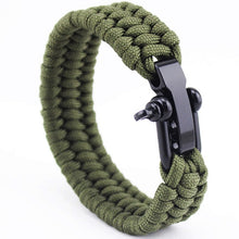 Load image into Gallery viewer, New Arrival Mens Stainless Steel Anchor Shackles Black Leather Bracelet Surf Nautical Sailor Men Wristband Fashion Jewelry