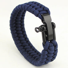Load image into Gallery viewer, New Arrival Mens Stainless Steel Anchor Shackles Black Leather Bracelet Surf Nautical Sailor Men Wristband Fashion Jewelry