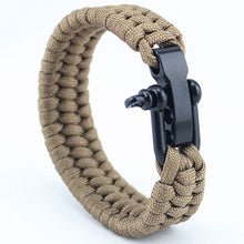 Load image into Gallery viewer, New Arrival Mens Stainless Steel Anchor Shackles Black Leather Bracelet Surf Nautical Sailor Men Wristband Fashion Jewelry