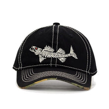 Load image into Gallery viewer, 2020 Fish Bone Men's Baseball Cap Women's Snapback Fishing Embroidery Dad Hat Man Kids Trucker gorra Summer Fisher Brand Men Cap