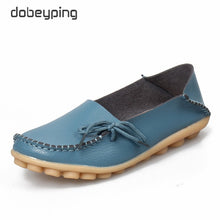 Load image into Gallery viewer, New Moccasins Women Flats 2019 Autumn Woman Loafers Genuine Leather Female Shoes Slip On Ballet Bowtie Women's Shoe Size 35-44