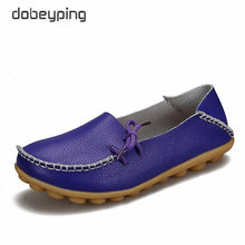 Load image into Gallery viewer, New Moccasins Women Flats 2019 Autumn Woman Loafers Genuine Leather Female Shoes Slip On Ballet Bowtie Women's Shoe Size 35-44