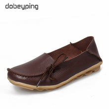 Load image into Gallery viewer, New Moccasins Women Flats 2019 Autumn Woman Loafers Genuine Leather Female Shoes Slip On Ballet Bowtie Women's Shoe Size 35-44