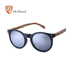 Load image into Gallery viewer, Hu Wood Brand Designer Fashion Unisex Sun Glasses Polarized Coating Mirror Sunglasses Round Male Eyewear For Men/Women GRS8003
