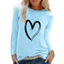Load image into Gallery viewer, Winter Tshirt Womens Casual Print Shirts O-neck Long Sleeve Top Loose T-shirt 3xl Basic Clothing Camisas De Moda Mujer 2020