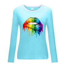 Load image into Gallery viewer, Winter Tshirt Womens Casual Print Shirts O-neck Long Sleeve Top Loose T-shirt 3xl Basic Clothing Camisas De Moda Mujer 2020