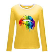Load image into Gallery viewer, Winter Tshirt Womens Casual Print Shirts O-neck Long Sleeve Top Loose T-shirt 3xl Basic Clothing Camisas De Moda Mujer 2020