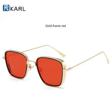 Load image into Gallery viewer, Retro Square Sunglasses Men Tony Stark Sun Glasses Luxury Brand Designer Steampunk Sunglasses Red Black Sunglass Women UV400