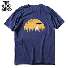 Load image into Gallery viewer, COOLMIND short sleeve 100% cotton cool space men T shirt casual summer loost men tshirt cool o-neck t-shirt male men tee shirt
