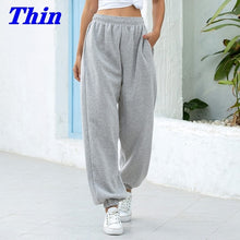Load image into Gallery viewer, Sweatpants Women Baggy Joggers Women Gray Sports Pants Spring Wide Leg Sweat Pants Oversized Streetwear High Waisted Pants Women