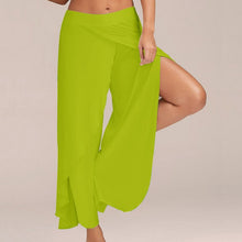 Load image into Gallery viewer, NIBESSER 2020 Summer Chiffon Irregular Side Pants Women Causal Wide Leg Split Trousers Female Solid Elastic Wasit Loose Pants