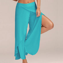 Load image into Gallery viewer, NIBESSER 2020 Summer Chiffon Irregular Side Pants Women Causal Wide Leg Split Trousers Female Solid Elastic Wasit Loose Pants