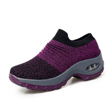 Load image into Gallery viewer, Women Sneakers Fashion Breathable Mesh Casual Shoes Platform Sneakers Men Platform Slip-On Sneakers Walking Running Shoes