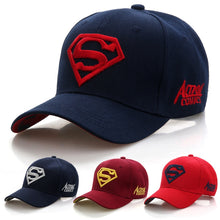 Load image into Gallery viewer, 2020 New Letter Superman Cap Casual Outdoor Baseball Caps For Men Hats Women Snapback Caps For Adult Sun Hat Gorras wholesale