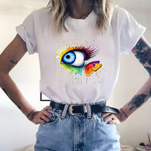 Load image into Gallery viewer, Women T Shirt Lips Leopard Funny Print labios T-shirt Hipster Costume Women Tshirt Summer leopardo Lip Tee Shirt Kleding Vrouwen
