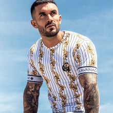 Load image into Gallery viewer, Casual Men T-shirt Stripe Summer Man Tshirt Fashion Tops Streetwear Male T-shirts Hip Hop Brand Clothing Mens Tee T Shirt Men