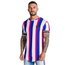 Load image into Gallery viewer, Casual Men T-shirt Stripe Summer Man Tshirt Fashion Tops Streetwear Male T-shirts Hip Hop Brand Clothing Mens Tee T Shirt Men