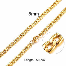 Load image into Gallery viewer, Solid Necklace Curb Chains Link Men Choker Stainless Steel Male Female Accessories Fashion