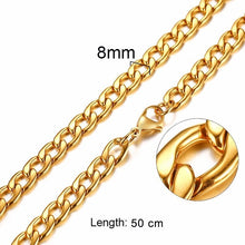Load image into Gallery viewer, Solid Necklace Curb Chains Link Men Choker Stainless Steel Male Female Accessories Fashion