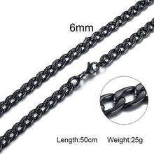 Load image into Gallery viewer, Solid Necklace Curb Chains Link Men Choker Stainless Steel Male Female Accessories Fashion