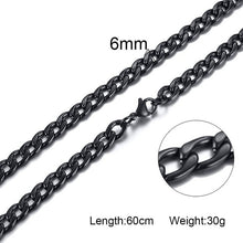 Load image into Gallery viewer, Solid Necklace Curb Chains Link Men Choker Stainless Steel Male Female Accessories Fashion