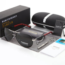 Load image into Gallery viewer, BARCUR Aluminum Magnesium Men's Sunglasses Men Polarized Coating Mirror Glasses oculos Male Eyewear Accessories For Men