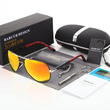 Load image into Gallery viewer, BARCUR Aluminum Magnesium Men's Sunglasses Men Polarized Coating Mirror Glasses oculos Male Eyewear Accessories For Men