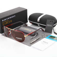 Load image into Gallery viewer, BARCUR Aluminum Magnesium Men's Sunglasses Men Polarized Coating Mirror Glasses oculos Male Eyewear Accessories For Men