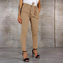 Load image into Gallery viewer, women's summer trousers Women High Waist Harem Pants Women Bandage Elastic Waist Stripe Casual Pants For women
