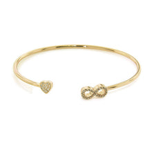 Load image into Gallery viewer, 2020 New Fashion Adjustable Crystal Double Heart Bowknot Chain & Link Bracelets Women Jewelry Gift Wholesale