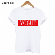 Load image into Gallery viewer, Harajuku WHY NOT Summer Printed T Shirt for Women White Tees & Tops Female lady Clothing Short Sleeve red Fashion T-shirts